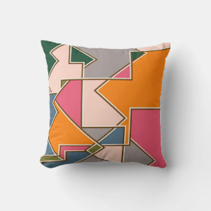geometrisch nahtlos, Linien, orange, lila Kissen
