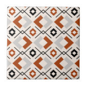 geometrisch orange-beige und grau-braun fliese (Vorderseite)