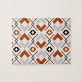 geometrisch orange-beige und grau-braun puzzle (Horizontal)