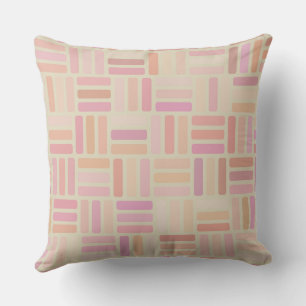 geometrisch orange und rosa kissen
