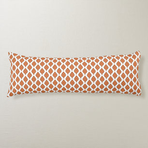 geometrisch orange und weiß seitenschläferkissen