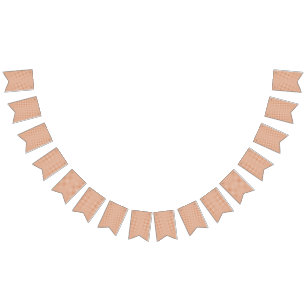 geometrisch orange und weiß wimpelkette