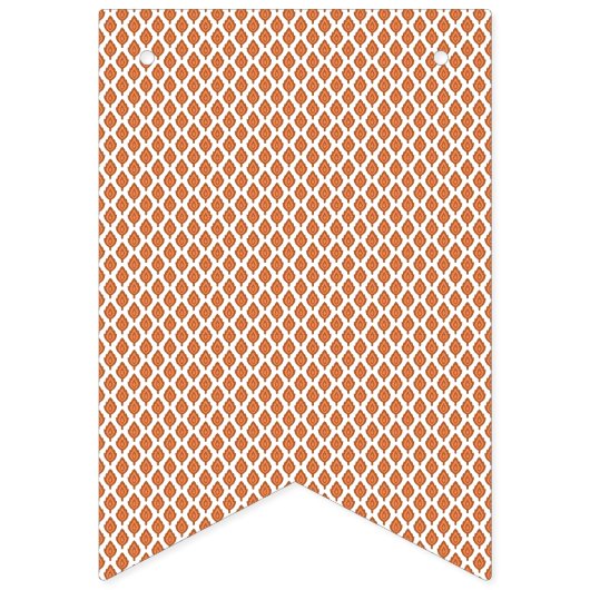 geometrisch orange und weiß wimpelkette (Zweite Fahne)
