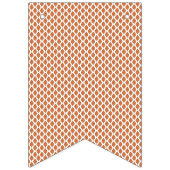 geometrisch orange und weiß wimpelkette (Erste Fahne)