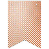 geometrisch orange und weiß wimpelkette (Dritte Fahne)