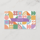geometrisch pastellfarben visitenkarte (Vorderseite)