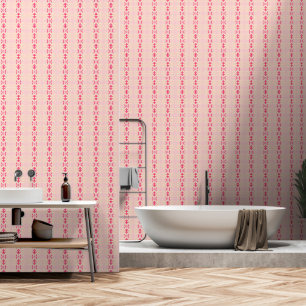geometrisch pink tapete