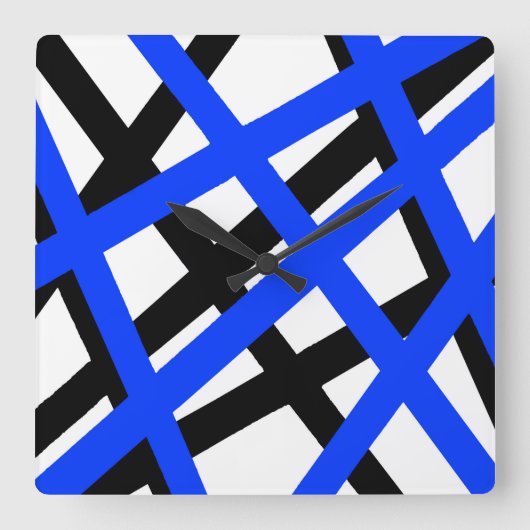 Geometrisch Quadratische Wanduhr (Vorderseite)