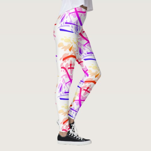 geometrisch - Regenbogen Leggings (Rechts)