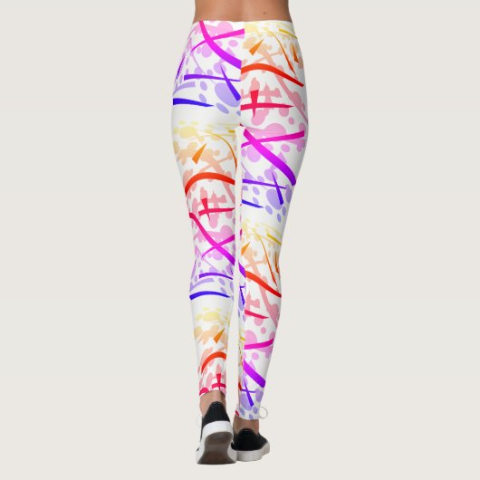 geometrisch - Regenbogen Leggings (Rückseite)