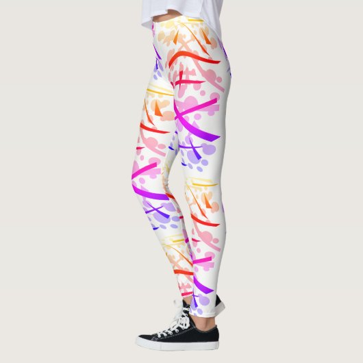 geometrisch - Regenbogen Leggings (Links)