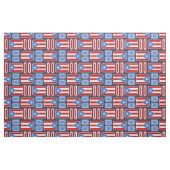 Geometrisch: Retro: Puertorikaner: Flagge Stoff (Fat Quarter (45,7 x 55,9 cm))