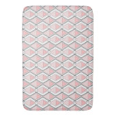 geometrisch rosa beige Muster Badematte (Vorderseite Vertikal)