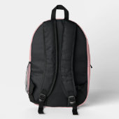 geometrisch rosa beige Muster Bedruckter Rucksack (Rückseite)
