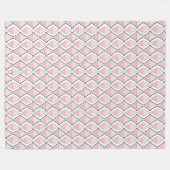 geometrisch rosa beige Muster Fleecedecke (Vorderseite (Horizontal))