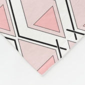 geometrisch rosa beige Muster Fleecedecke (Ecke)