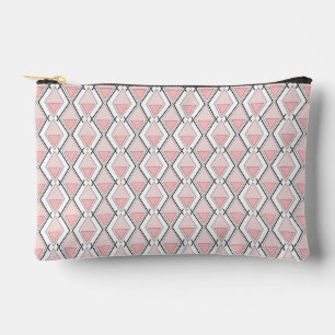 geometrisch rosa beige Muster Zubehörtasche