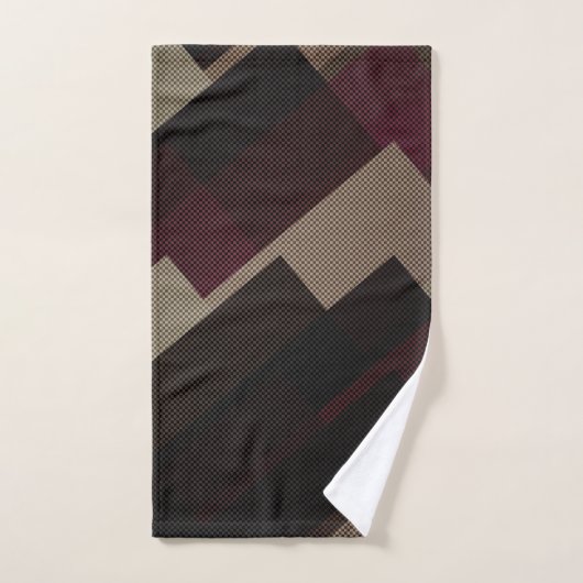 geometrisch rosa braun und beige badhandtuch set (Handtuch)