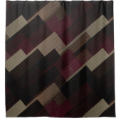geometrisch rosa braun und beige duschvorhang (Vorderseite)