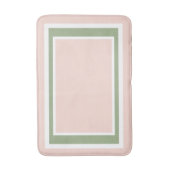 Geometrisch rosa Farbe Grün Badematte (Vorderseite Vertikal)