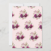 Geometrisch rosa Floral Sikh Ik Onkar Hochzeit Einladung (Rückseite)