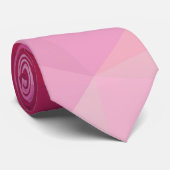 geometrisch rosa fuchsienförmige polygonale Krawat Krawatte (Gerollt)