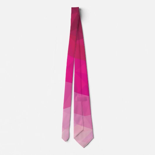 geometrisch rosa fuchsienförmige polygonale Krawat Krawatte (Rückseite)