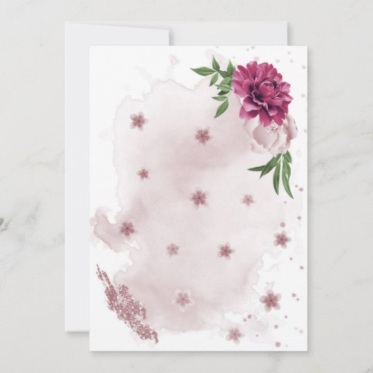 geometrisch rosa Lila Geburtstag Einladung (Rückseite)