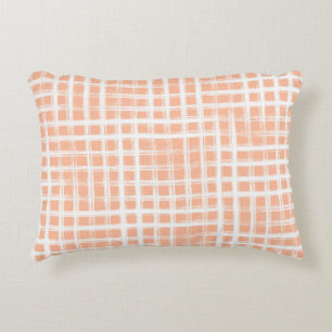 Geometrisch rosa Linien: Nahtloser Raster Dekokissen