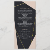 geometrisch rosa schwarz und gold programm (Rückseite)