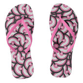 geometrisch rosa, schwarz und weiß badesandalen (Fußbett)