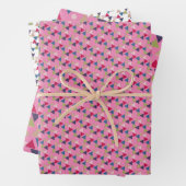 geometrisch rosa Umhüllungspapier Geschenkpapier Set (Beispiel)