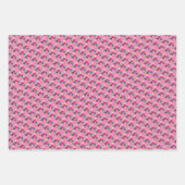 geometrisch rosa Umhüllungspapier Geschenkpapier Set (Vorderseite)