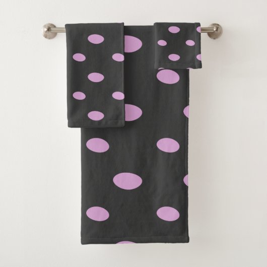 geometrisch rosa und grau badhandtuch set (Insitu)