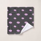 geometrisch rosa und grau badhandtuch set (Waschlappen)