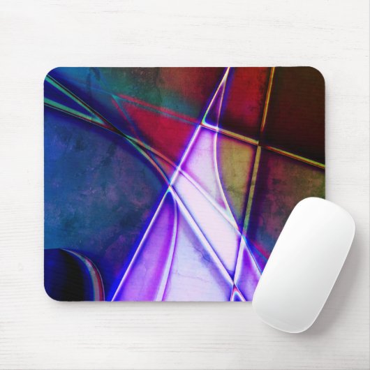 geometrisch rostgealterte Formen mit Neonlicht Mousepad (Mit Mouse)