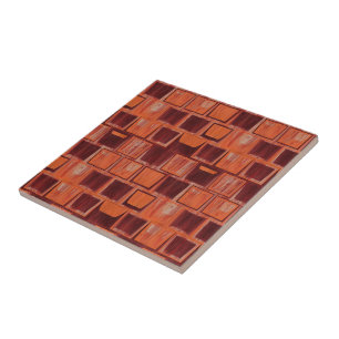 Geometrisch rot und orange fliese