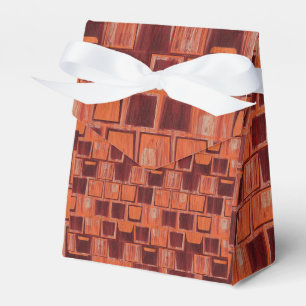 Geometrisch rot und orange geschenkschachtel