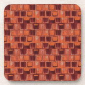 Geometrisch rot und orange getränkeuntersetzer (Vorderseite)
