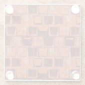 Geometrisch rot und orange glasuntersetzer (Rückseite)