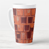 Geometrisch rot und orange milchtasse (Linke Ecke)