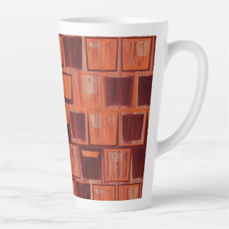 Geometrisch rot und orange milchtasse