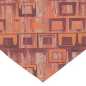 Geometrisch rot und orange mittelgroßer tischläufer (Ecke)