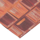 Geometrisch rot und orange mittelgroßer tischläufer (Ecke)