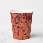 Geometrisch rot und orange pappbecher (Rückseite)
