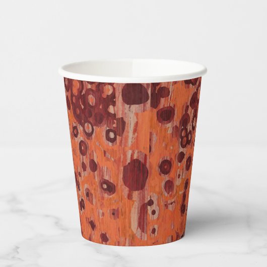 Geometrisch rot und orange pappbecher (Links)