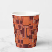 Geometrisch rot und orange pappbecher (Links)