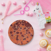 Geometrisch rot und orange pappteller (Party)