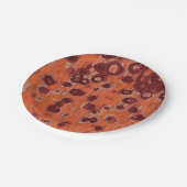 Geometrisch rot und orange pappteller (Schrägansicht)