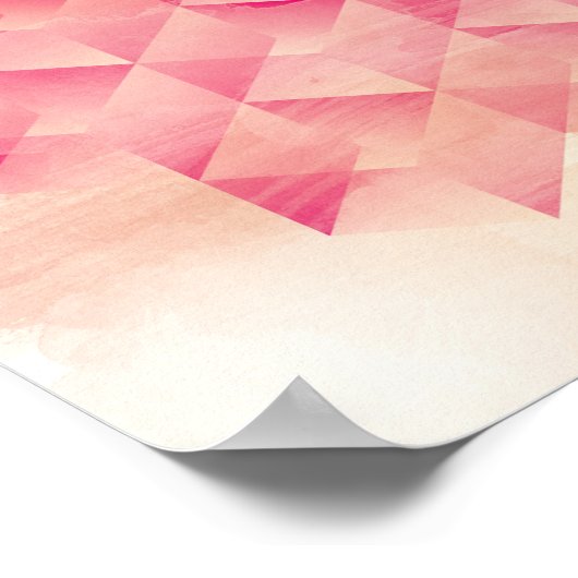 Geometrisch rot und orange poster (Ecke)